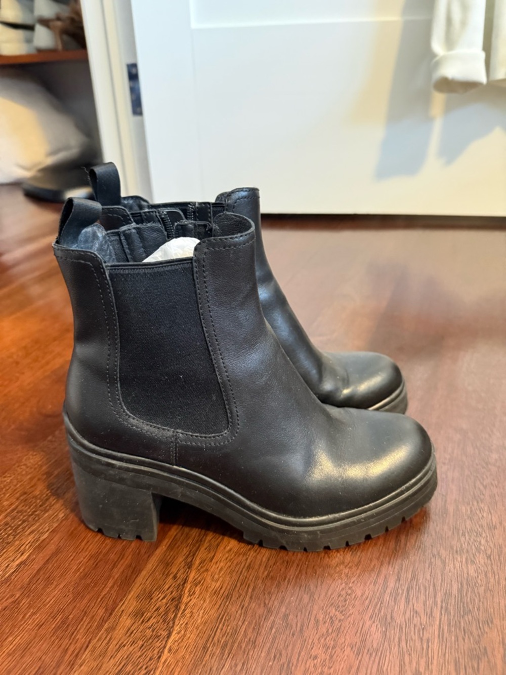 Jeffrey Campbell Black Chunky Chelsea Booties